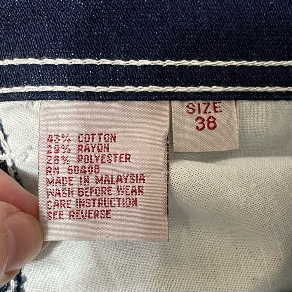 Sheplers Dark Blue Rodeo Jeans‎ sz 38 High Rise Mini Bootcut American Eagle - Picture 7 of 12